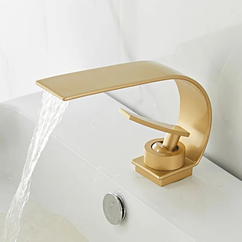 Waterfall Crescent Moon Basin Faucet