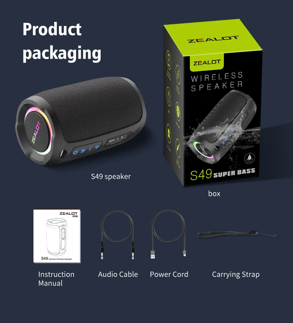 Portable 360° Stereo Bluetooth Speaker