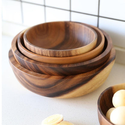 Kitchen Natural Wooden Fruit Bowl