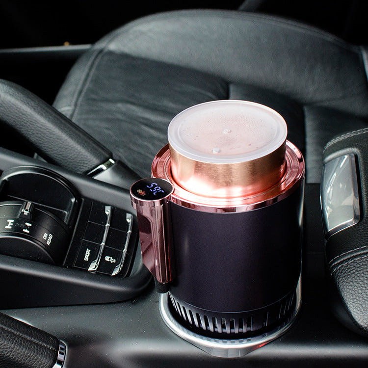 Car Heating & Cooling Cup 12V Smart Car Cup Holder Digital Temperature Display Cup Car Refrigerator