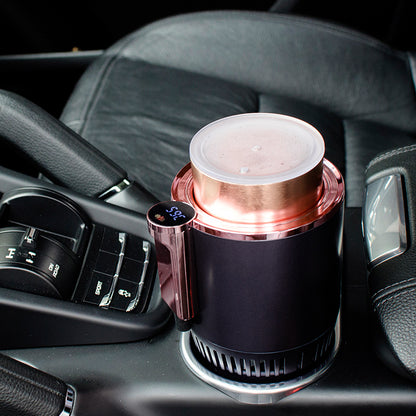 Car Heating & Cooling Cup 12V Smart Car Cup Holder Digital Temperature Display Cup Car Refrigerator