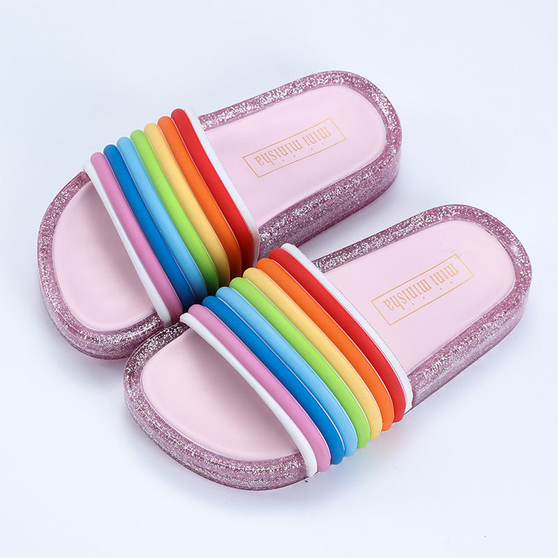 Children's Rainbow Slippers Shoes