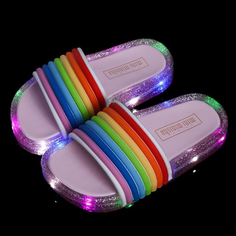 Children's Rainbow Slippers Shoes