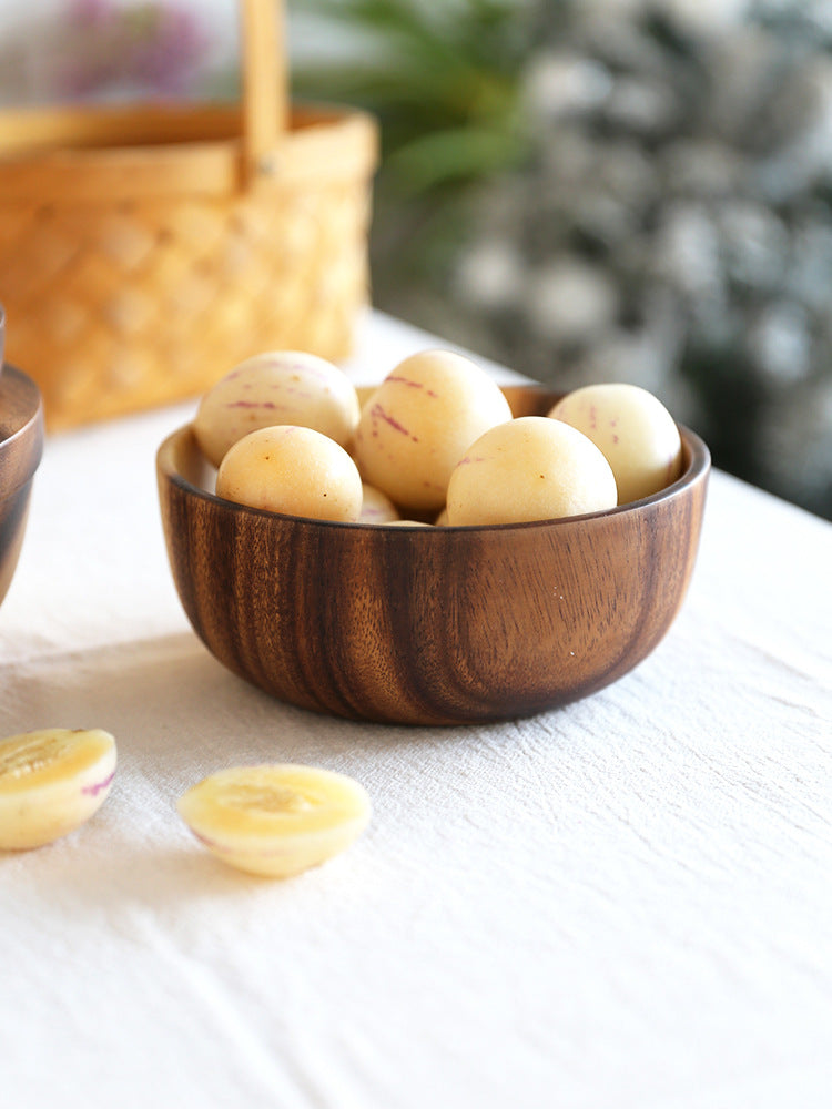 Kitchen Natural Wooden Fruit Bowl