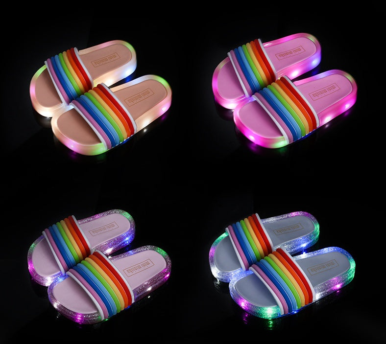 Children's Rainbow Slippers Shoes