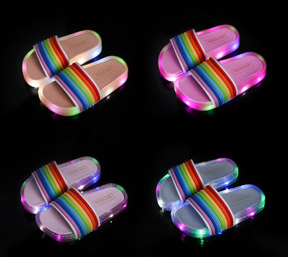 Children's Rainbow Slippers Shoes