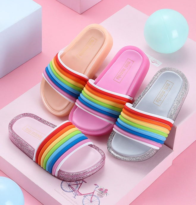 Children's Rainbow Slippers Shoes