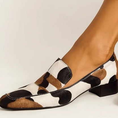 Women's Casual Low-heeled Zebra-print Shoes