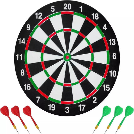 DARTBOARD SET 6 DARTS FOR KIDS AND ADULTS