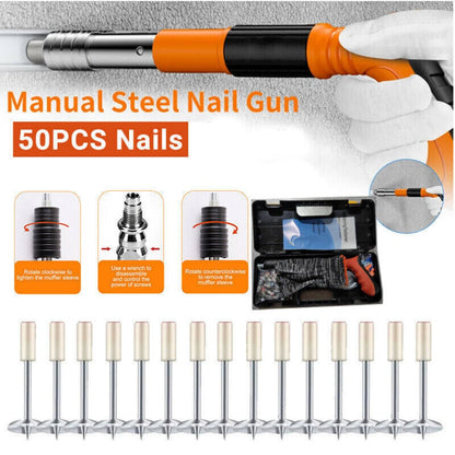 Woodworking Integrated Air Nailer Manual Steel Nail Nailer 4 Gears Power Gun NEW