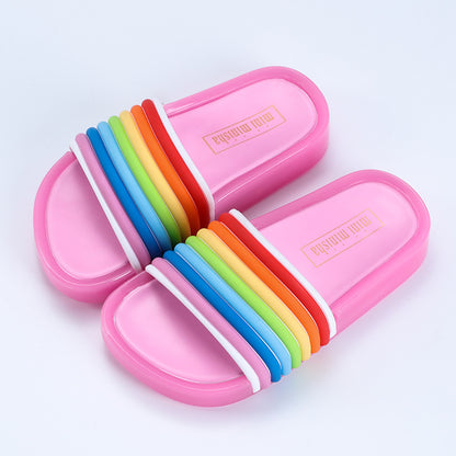 Children's Rainbow Slippers Shoes