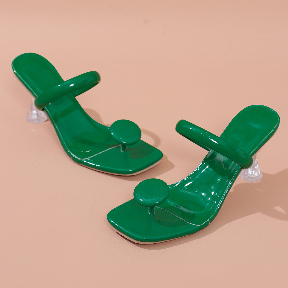 High Heel Slippers Candy Color Women's Slippers