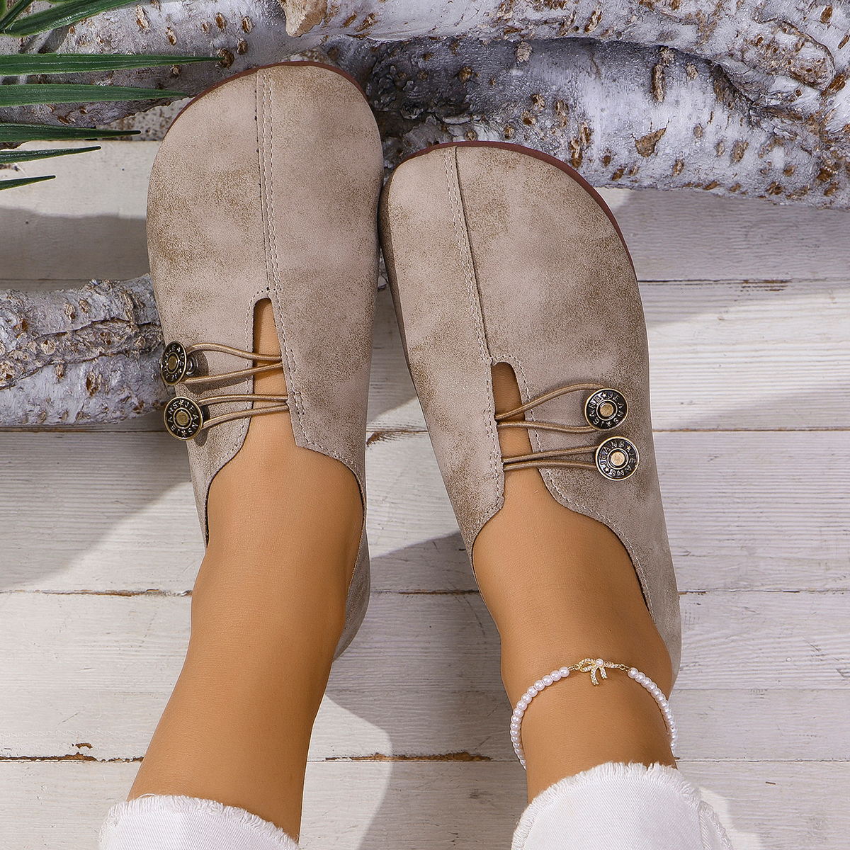 Square Toe Slip-on Sandals For Women