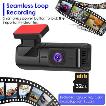 2K HD Front Dash Cam For Car With IPS Screen Night Vision Loop Recording Included 32G Storage Card 140° Wide Angle WiFi App Control Front Dashcam