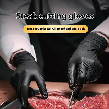 Disposable Nitrile Black Rubber Gloves