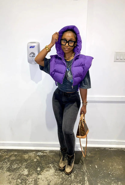 Hooded Jacket with Side Slits