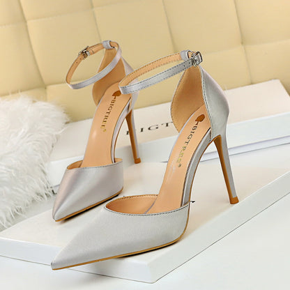 Pointed Hollow High Heels