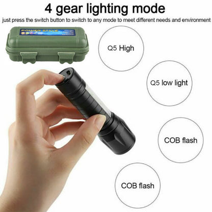 Mini LED COB Flashlight Torch