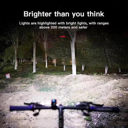 Mountain Bike Lights USB Rechargeable Bicycle T6 LED Torch Front Rear Lamp Set