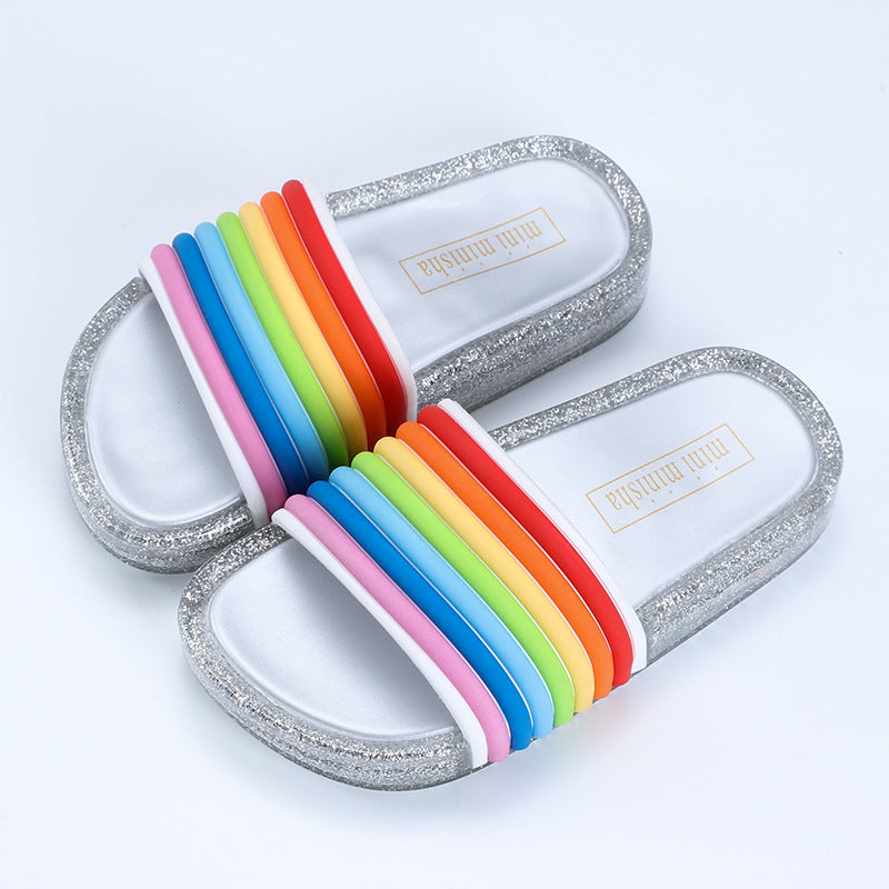 Children's Rainbow Slippers Shoes