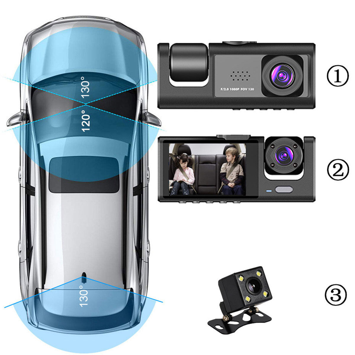 1080P Dual Lens Car Dash Cam