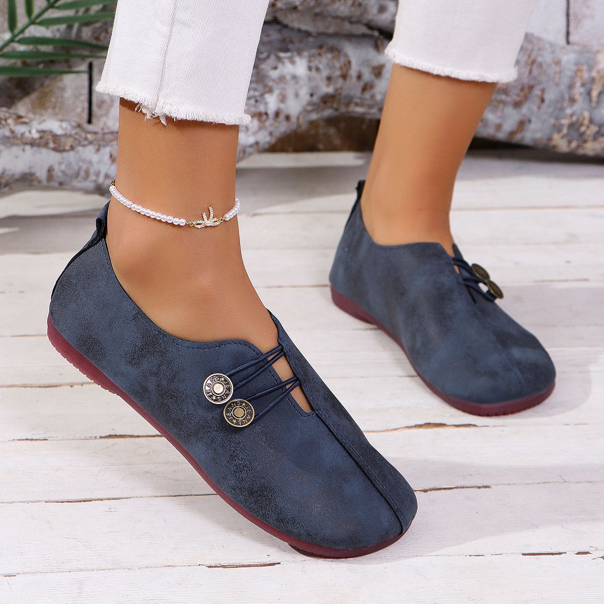Square Toe Slip-on Sandals For Women