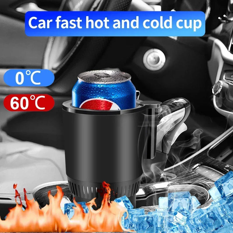 Car Heating & Cooling Cup 12V Smart Car Cup Holder Digital Temperature Display Cup Car Refrigerator