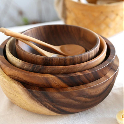 Kitchen Natural Wooden Fruit Bowl