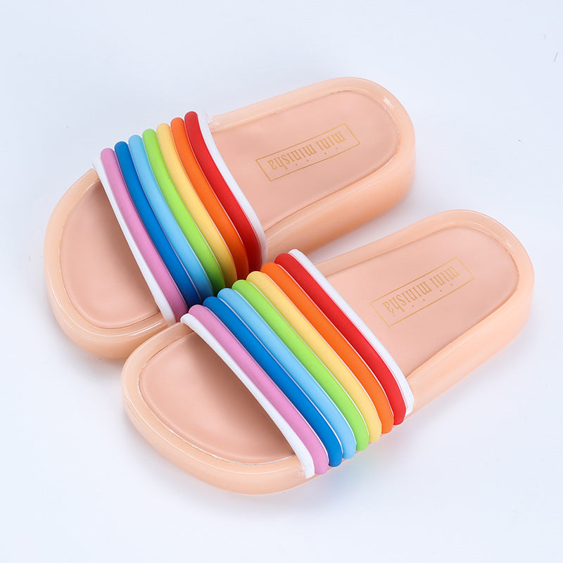 Children's Rainbow Slippers Shoes