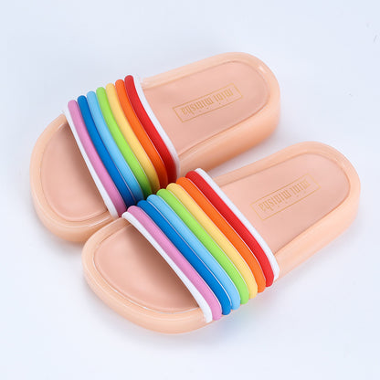 Children's Rainbow Slippers Shoes