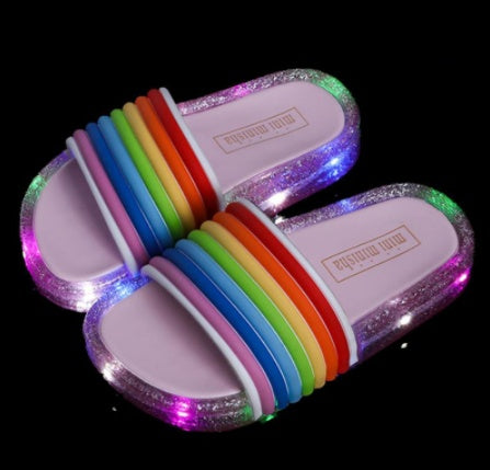 Children's Rainbow Slippers Shoes