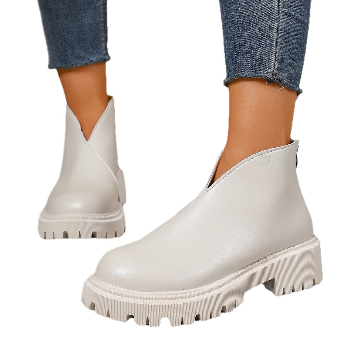 Arrival Women's Plus-size Chunky-heeled High-heeled Ankle Boots