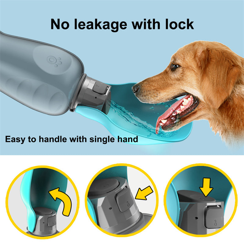 800ml Dogs Water Bottle, Portable ,High Capacity, Leakproof