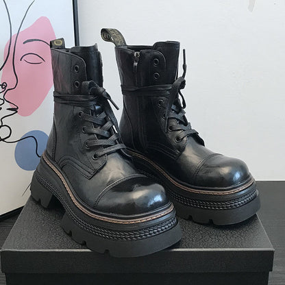 Women's Chunky-heeled Ankle Boots With Side Zippers