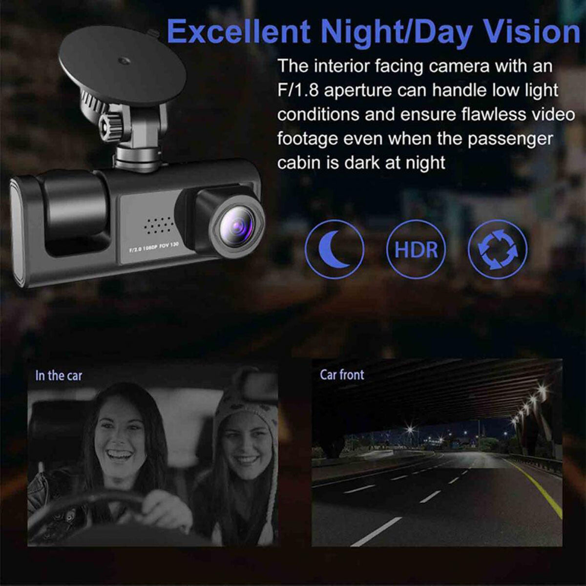 1080P Dual Lens Car Dash Cam