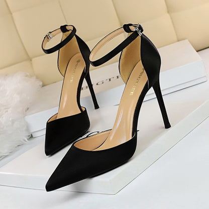Pointed Hollow High Heels