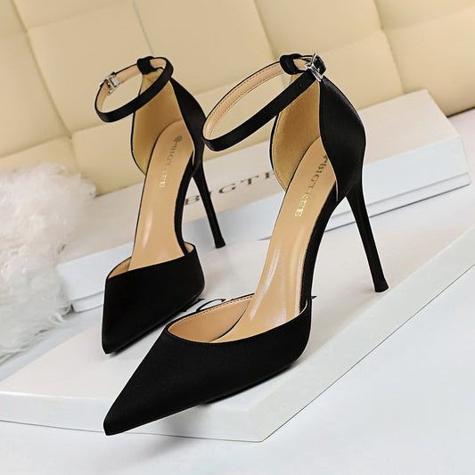 Pointed Hollow High Heels
