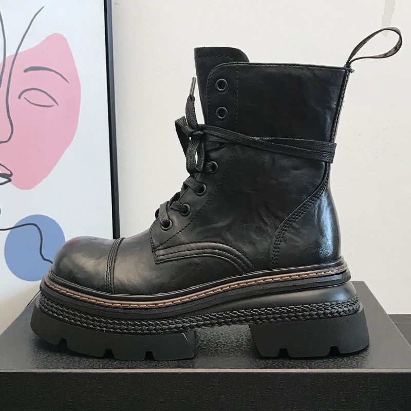 Women's Chunky-heeled Ankle Boots With Side Zippers