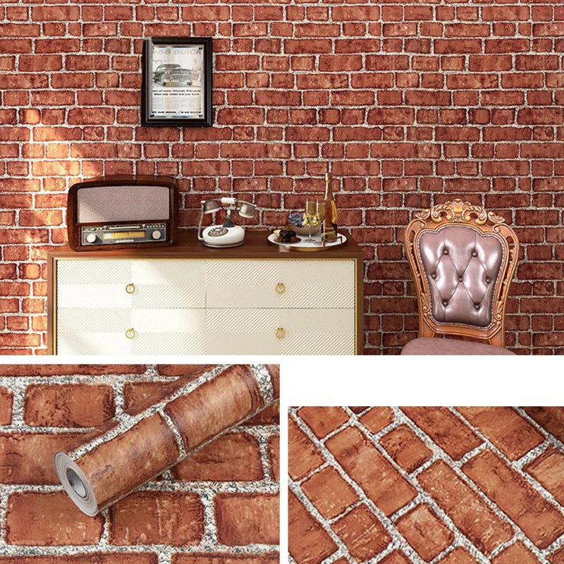 Self-Adhesive Brick PVC Wallpaper 45CM