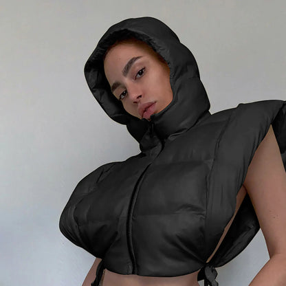 Hooded Jacket with Side Slits