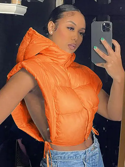 Hooded Jacket with Side Slits