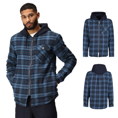Mens Fleece Lined Check Shirt TRS205