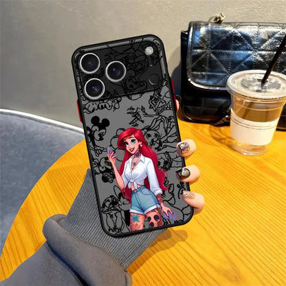 Funda Case For iPhone 17ProMax 17 17Air 17Pro 16 15 14 13 12 11 Plus Pro ProMax Luxury Cover Disney Ariel Princess