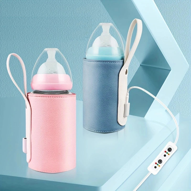 USB Baby Bottle Warmer Portable Travel Infant Baby Feeding Bottle Warmer Heater Thermostat Heated Cover Milk Bottle Heater Bags