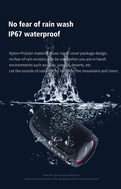 Portable 360° Stereo Bluetooth Speaker