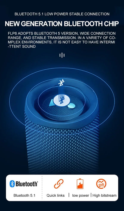Portable Waterproof Bluetooth Speaker