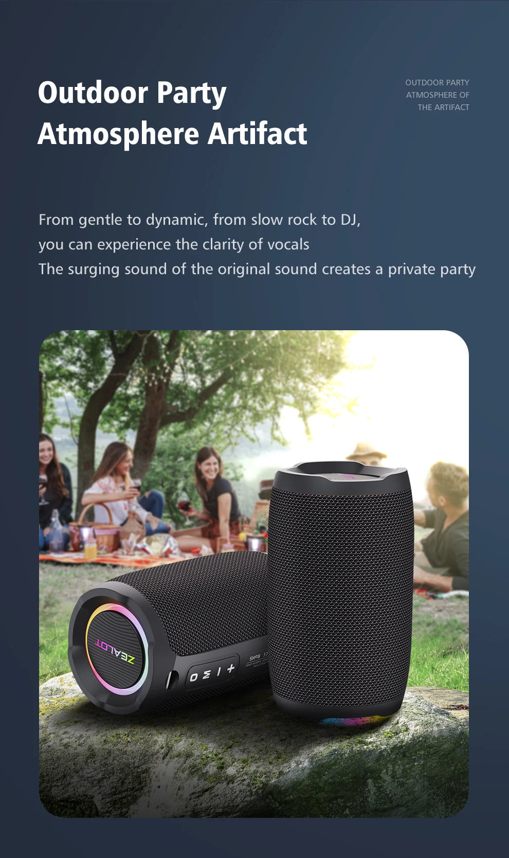 Portable 360° Stereo Bluetooth Speaker