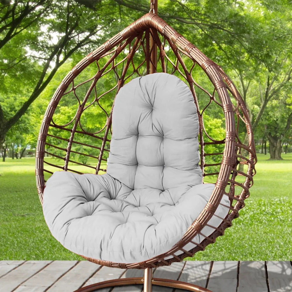 Hanging Egg Chair Thick Cushion Swing Chair Pad, Light Grey