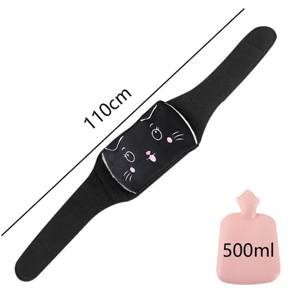 1000ml Hot Water Bottle Bag With Warm Pouch Waist Cover Belt Warmer Waist Bag