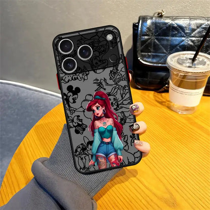 Funda Case For iPhone 17ProMax 17 17Air 17Pro 16 15 14 13 12 11 Plus Pro ProMax Luxury Cover Disney Ariel Princess